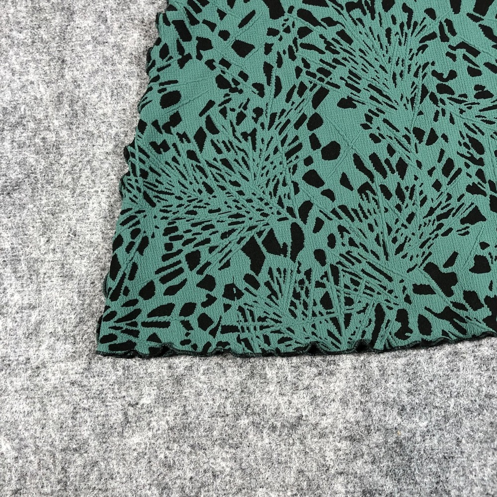 Haystacks Women's Skirt Size XS Green Black Abstract A-Line Pull-On - Picture 8 of 16